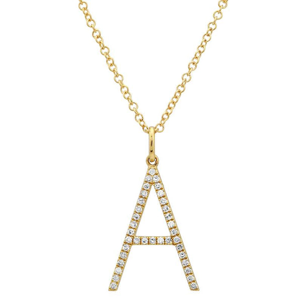 DIAMOND INITIAL NECKLACES