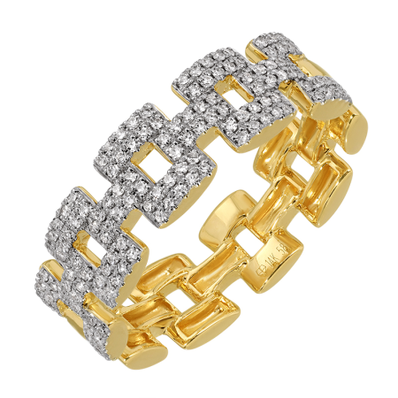 LIA PANTHER CHAIN DIAMOND RING