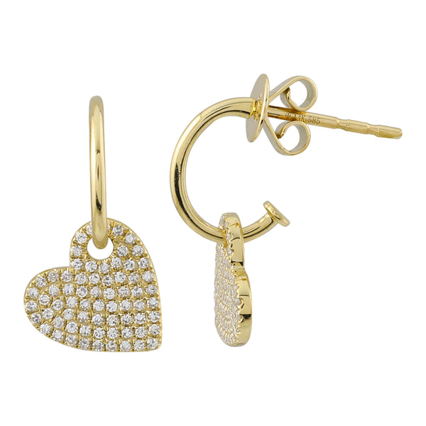 ESTE HEART DANGLE EARRINGS