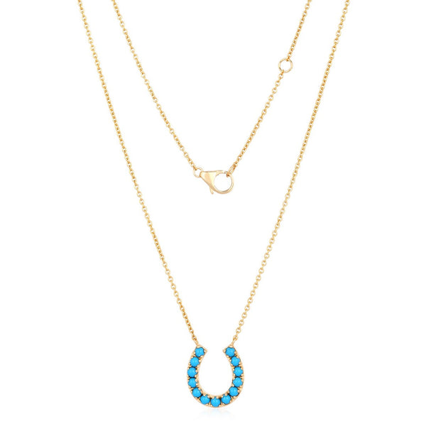 ELINOR TURQUOISE  HORSESHOE NECKLACE