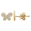 LACEE ROUNDED BUTTERFLY STUD EARRINGS