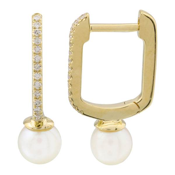 JENNA PEARL HOOPED EARRINGS