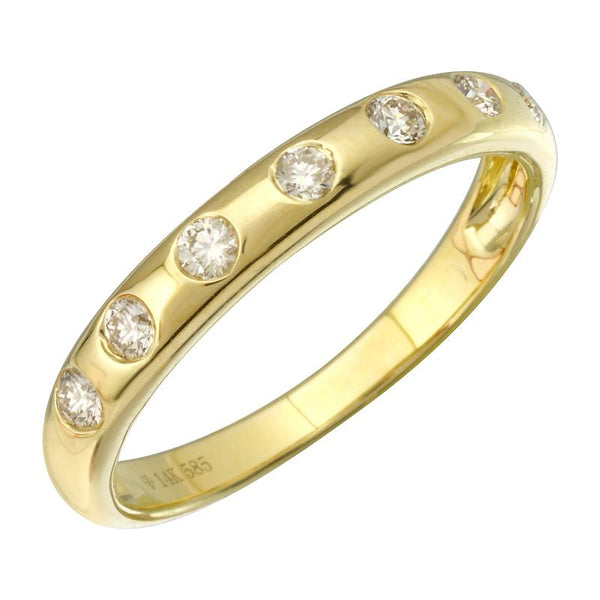 STALLINA GOLD INLAY DIAMOND BAND  RING
