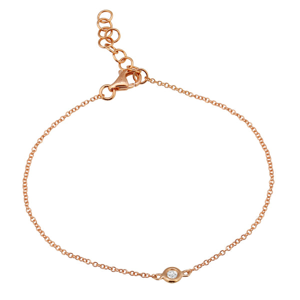 TORI SINGLE DIAMOND BEZEL SET BRACELET