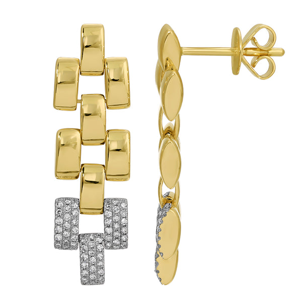 SHAYNE PANTHER CHAIN  DROP EARRINGS