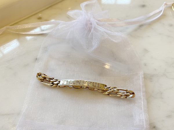 THANKFUL - STERLING SILVER ID BRACELET