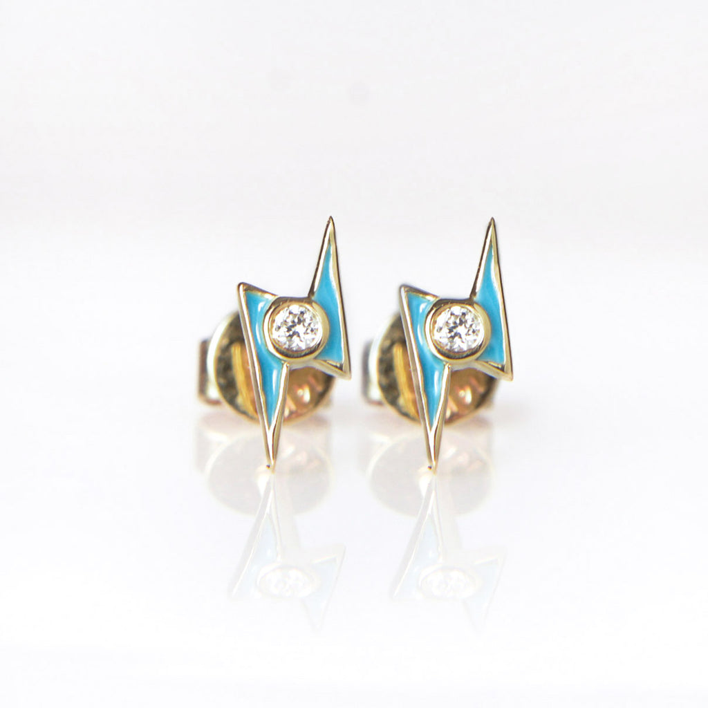 AIDEN ENAMEL STUD EARRING