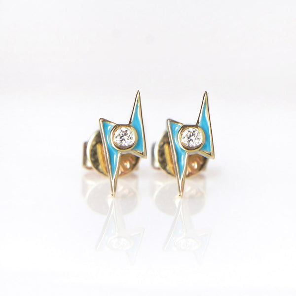 AIDEN ENAMEL STUD EARRING