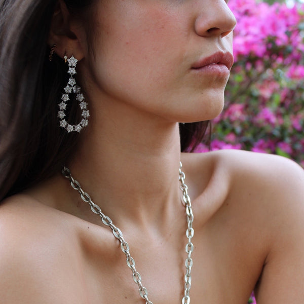 DIANA STATEMENT STONE DROP EARRINGS