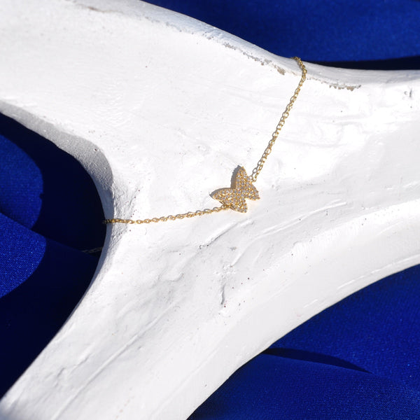 ANNABELLE PETITE  DIAMOND BUTTERFLY BRACELET