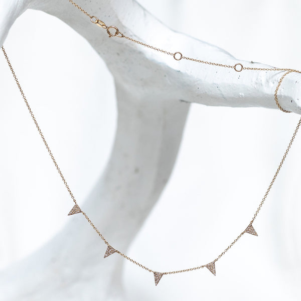 ASHER MINI TRIANGLE  DROP NECKLACE