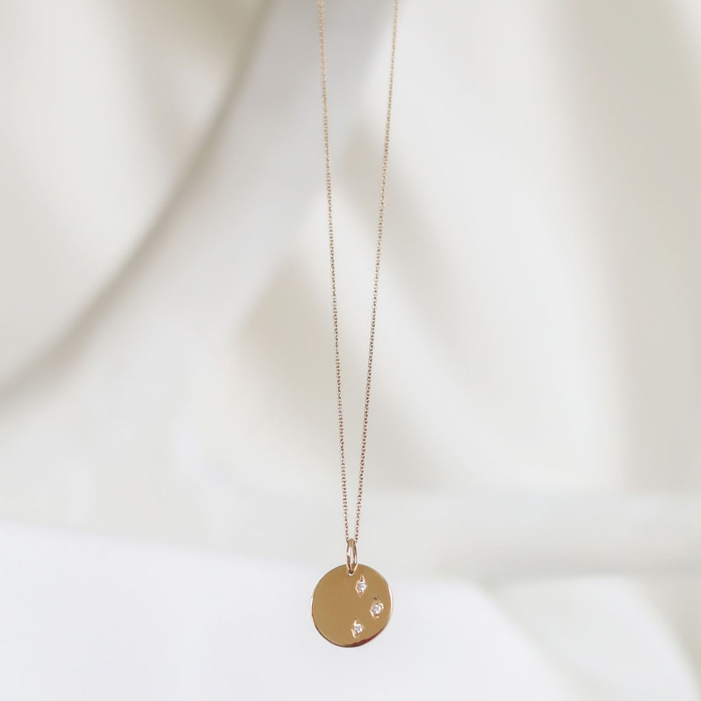 ALEA 14K GOLD DISC NECKLACE