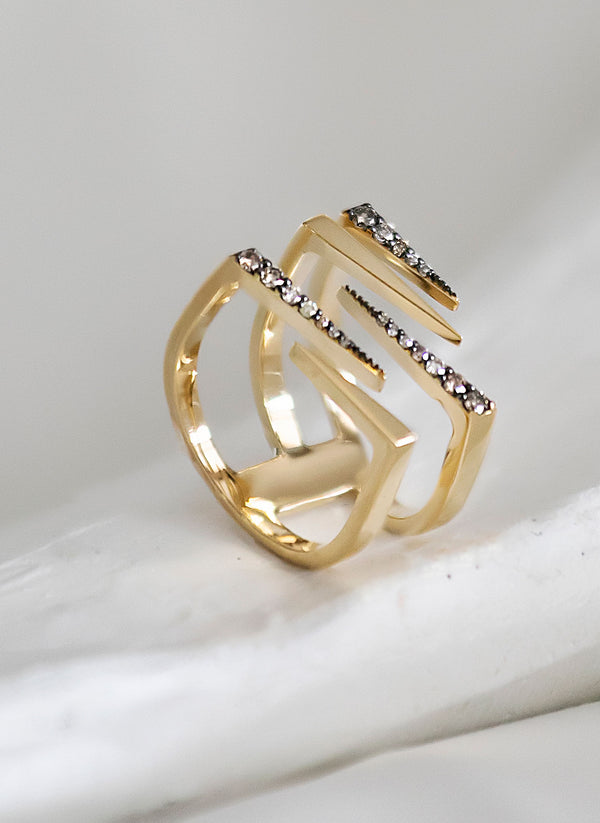 MILLY SPIKE LAYERED RING