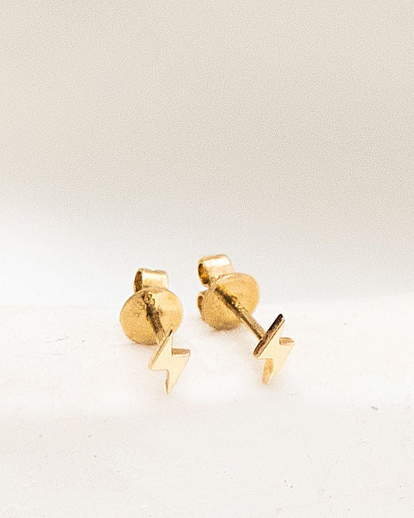 MARI LIGHTNING BOLT STUD EARRINGS
