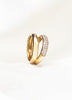 WALACE DOUBLE CLAM DIAMOND BAND RING