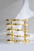 SERINA FIVE BAR GOLD TWIST CUFF BRACELET