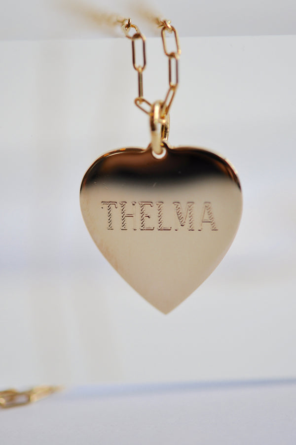 THELMA & LOUISE DOUBLE SIDED HEART NECKLACE