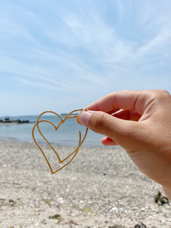 SKYE OPEN HEART HOOP EARRINGS