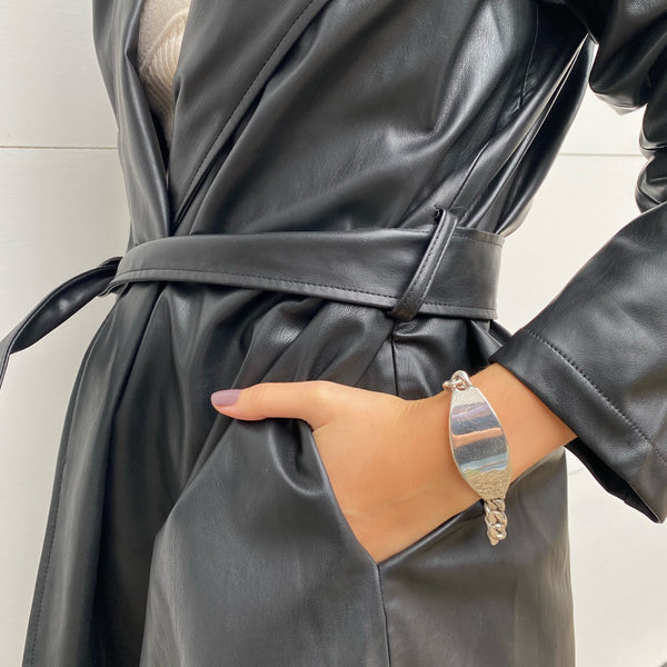 NOAH STERLING SILVER ID PLATE BRACELET