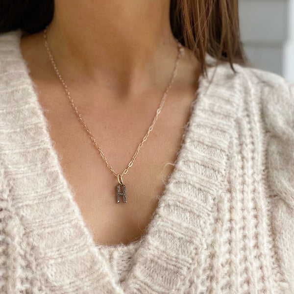 H INITIAL NECKLACE