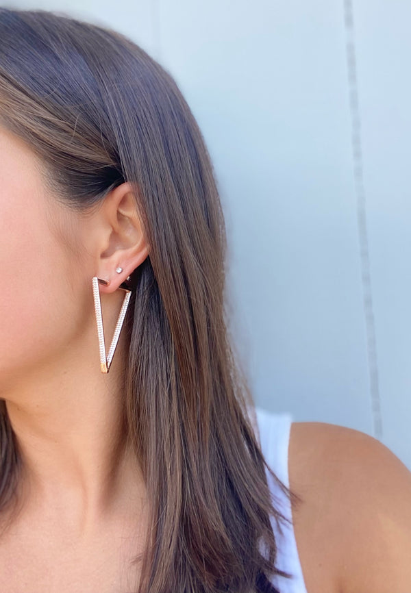 BERMUDA TRIANGLE HOOP EARRINGS