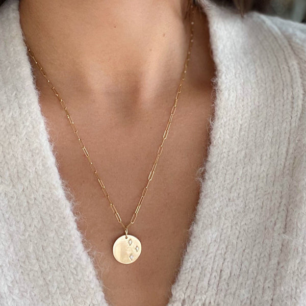 ALEA 14K GOLD DISC NECKLACE