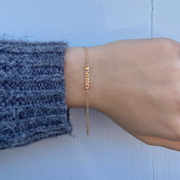 CUSTOM - GRATEFUL + BADASS - NAME PLATE BRACELETS