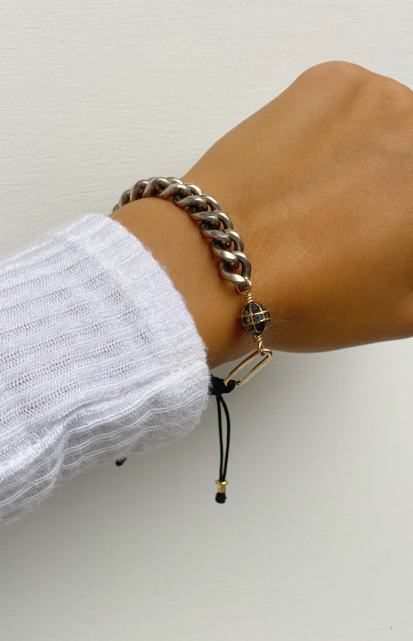 CHANDLER CHAIN MACRAME BRACELET