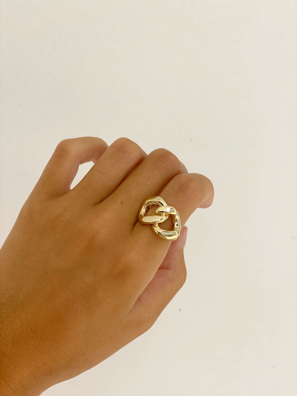 CYNTHIA DOUBLE LINK CHAIN  RING