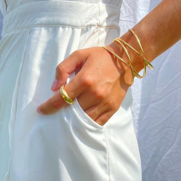 MILLY DOUBLE X CUFF BRACELET