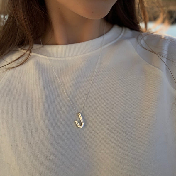 J - INITIAL NECKLACE - 1"