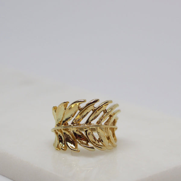 AUTUMN WRAPPED LEAF RING