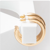 MONICA Gold Tube Hoop Earrings