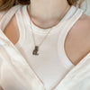 LETTERS -mixed metal CHARMS - Necklace