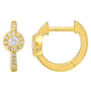 SAGE GOLD DIAMOND HUGGIE EARRINGS