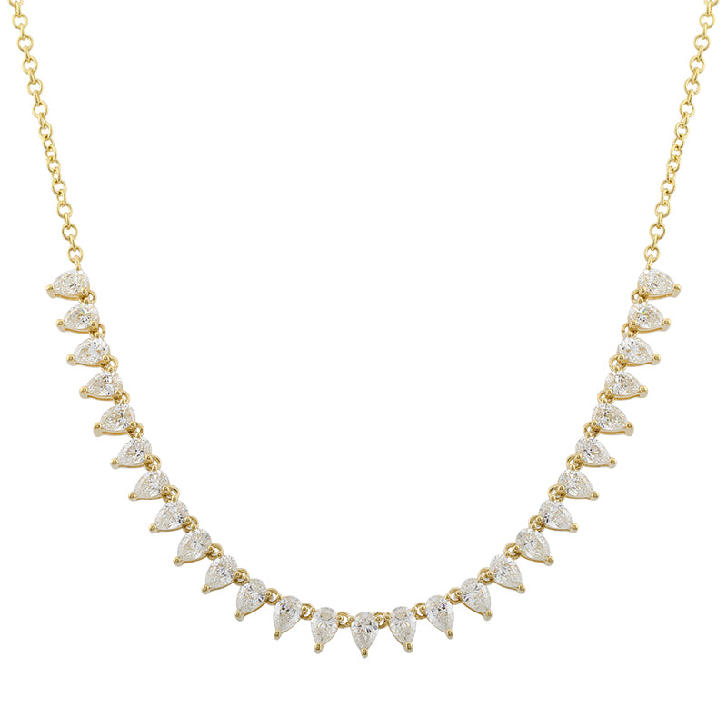 BLAKE DIAMOND PEAR CHAIN NECKLACE