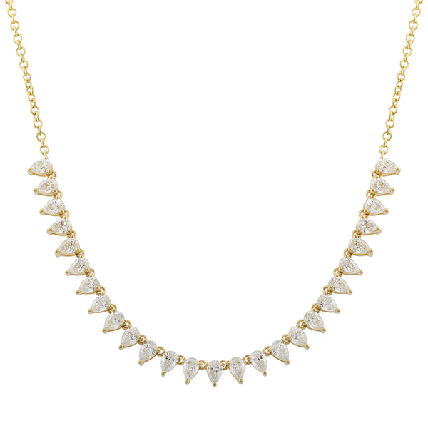 BLAKE DIAMOND PEAR CHAIN NECKLACE