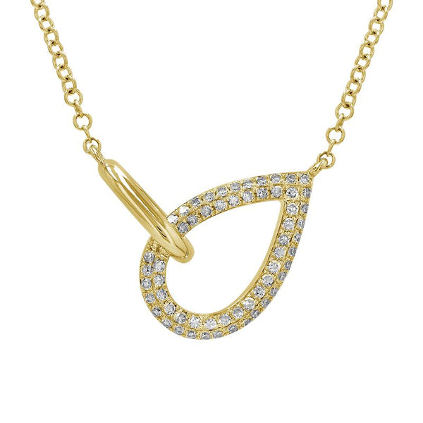 ESSIE DOUBLE OPEN PEAR DIAMOND NECKLACE