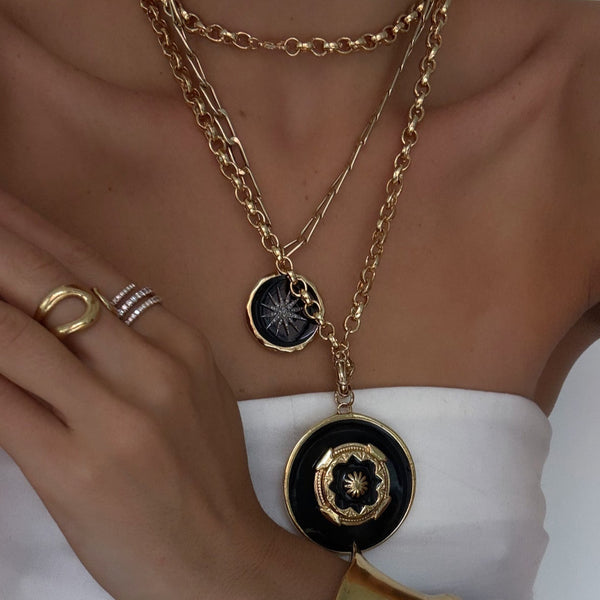 NELLIE BURST DISC NECKLACE