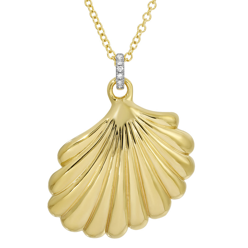 MABLE  DIAMOND SHELL NECKLACE