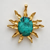 KADEN TUQUOISE FLOWER STATEMENT NECKLACE