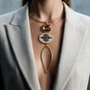 TARYN BURST TEARDROP STATEMENT  NECKLACE