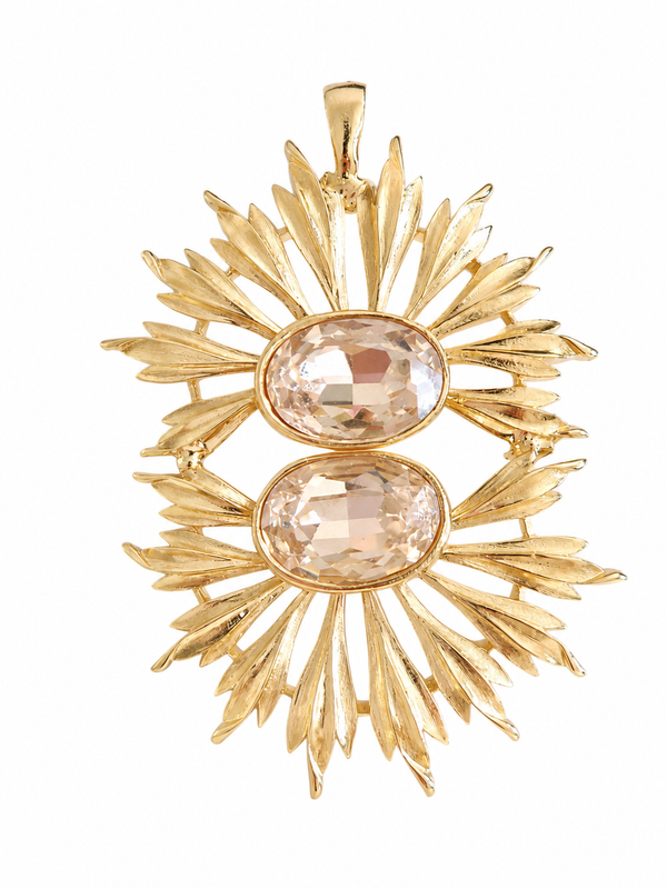 RYANN  DOUBLE FLOWER STATEMENT NECKLACE