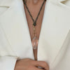 DARBY CLEAR QUARTZ  DROP NECKLACE