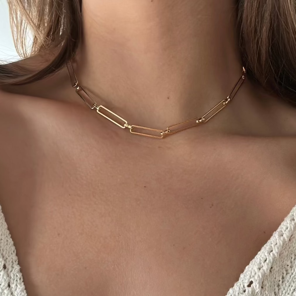 MYA RECTANGLE CHAIN  LINK NECKLACE