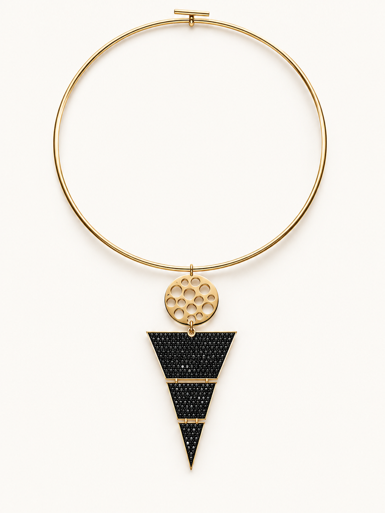 TREVIS OPEN CIRCLE DISC NECKLACE