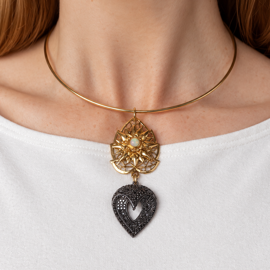 BAILEY CUT OUT DOUBLE DROP NECKLACE