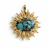 RYAN TURQUOISE FLOWER  BURST NECKLACE