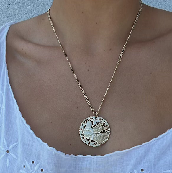 DOVE Disc Necklace