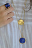 WYNTER LAPIS  Disc Necklace